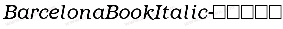BarcelonaBookItalic字体转换