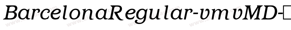 BarcelonaRegular-vmvMD字体转换