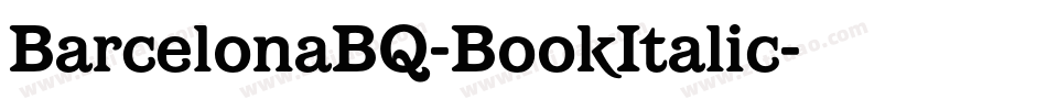 BarcelonaBQ-BookItalic字体转换
