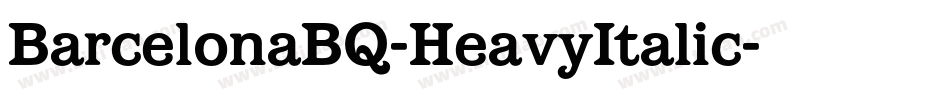 BarcelonaBQ-HeavyItalic字体转换