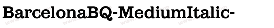 BarcelonaBQ-MediumItalic字体转换