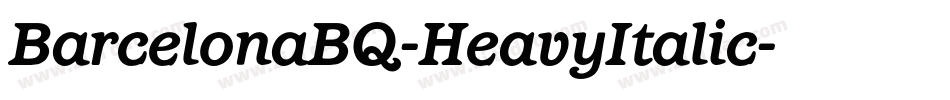 BarcelonaBQ-HeavyItalic字体转换