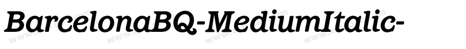 BarcelonaBQ-MediumItalic字体转换