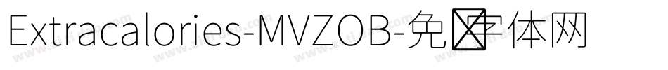 Extracalories-MVZOB字体转换