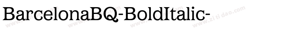 BarcelonaBQ-BoldItalic字体转换