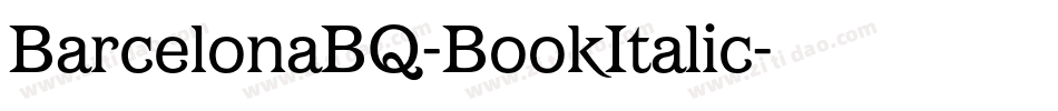 BarcelonaBQ-BookItalic字体转换