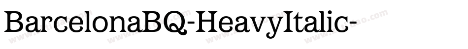 BarcelonaBQ-HeavyItalic字体转换