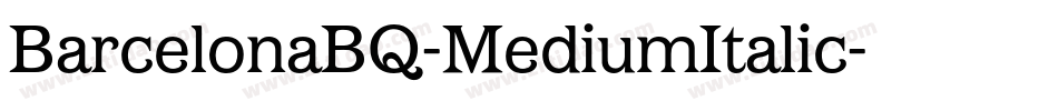 BarcelonaBQ-MediumItalic字体转换
