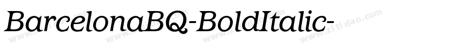 BarcelonaBQ-BoldItalic字体转换