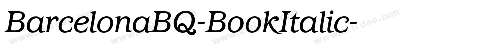BarcelonaBQ-BookItalic字体转换