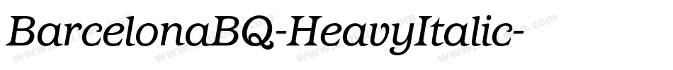 BarcelonaBQ-HeavyItalic字体转换