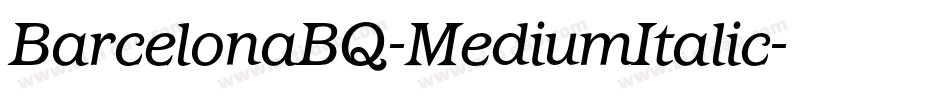 BarcelonaBQ-MediumItalic字体转换
