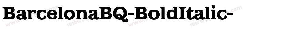 BarcelonaBQ-BoldItalic字体转换