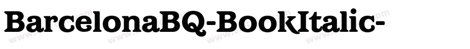 BarcelonaBQ-BookItalic字体转换