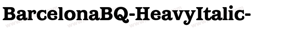 BarcelonaBQ-HeavyItalic字体转换