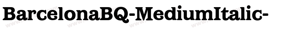 BarcelonaBQ-MediumItalic字体转换