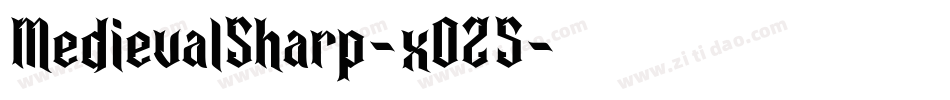 MedievalSharp-xOZ5字体转换
