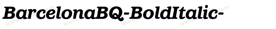 BarcelonaBQ-BoldItalic字体转换