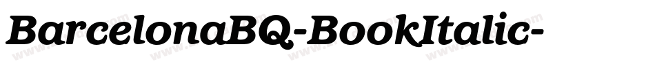 BarcelonaBQ-BookItalic字体转换