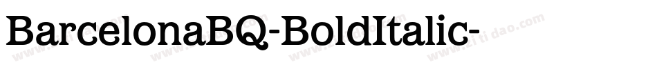 BarcelonaBQ-BoldItalic字体转换