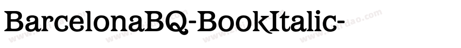 BarcelonaBQ-BookItalic字体转换