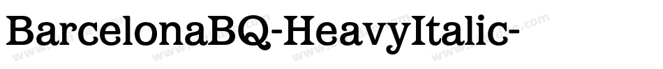 BarcelonaBQ-HeavyItalic字体转换