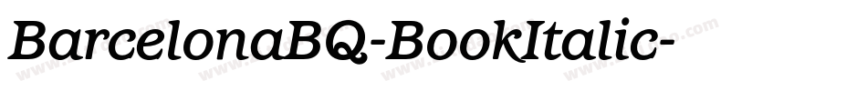 BarcelonaBQ-BookItalic字体转换