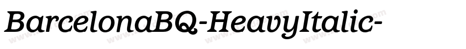 BarcelonaBQ-HeavyItalic字体转换