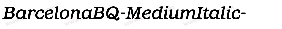 BarcelonaBQ-MediumItalic字体转换