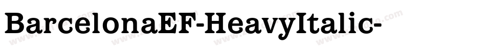BarcelonaEF-HeavyItalic字体转换