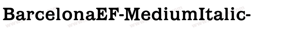 BarcelonaEF-MediumItalic字体转换