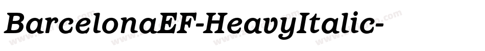 BarcelonaEF-HeavyItalic字体转换