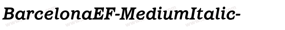 BarcelonaEF-MediumItalic字体转换