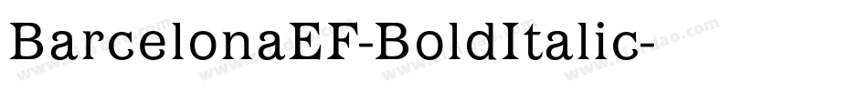 BarcelonaEF-BoldItalic字体转换