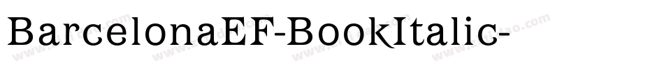 BarcelonaEF-BookItalic字体转换