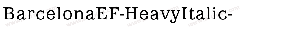 BarcelonaEF-HeavyItalic字体转换