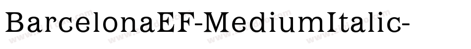 BarcelonaEF-MediumItalic字体转换
