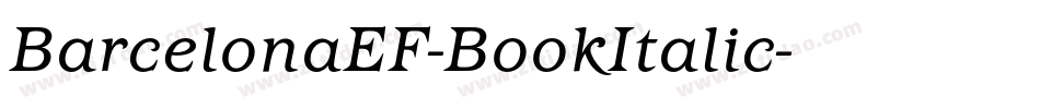 BarcelonaEF-BookItalic字体转换