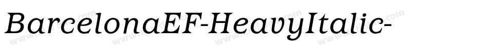 BarcelonaEF-HeavyItalic字体转换