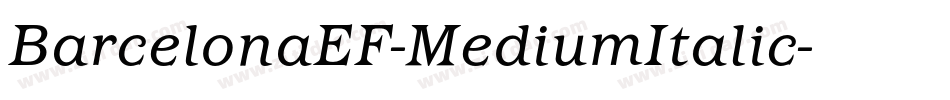 BarcelonaEF-MediumItalic字体转换