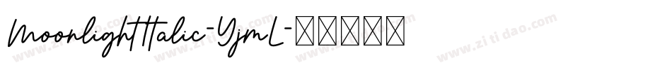 MoonlightItalic-YjmL字体转换