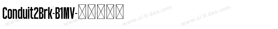 Conduit2Brk-B1MV字体转换