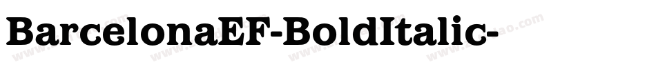 BarcelonaEF-BoldItalic字体转换