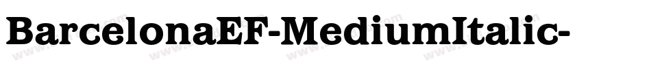 BarcelonaEF-MediumItalic字体转换