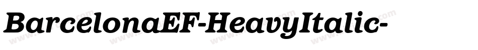 BarcelonaEF-HeavyItalic字体转换