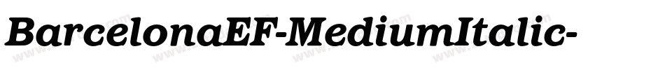 BarcelonaEF-MediumItalic字体转换