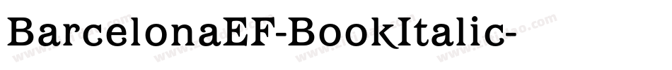 BarcelonaEF-BookItalic字体转换
