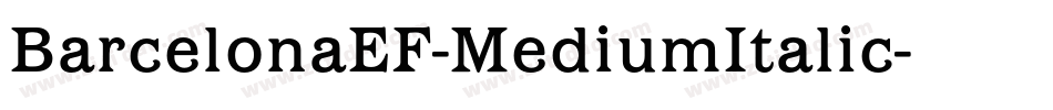 BarcelonaEF-MediumItalic字体转换