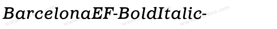 BarcelonaEF-BoldItalic字体转换