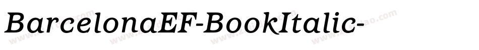 BarcelonaEF-BookItalic字体转换